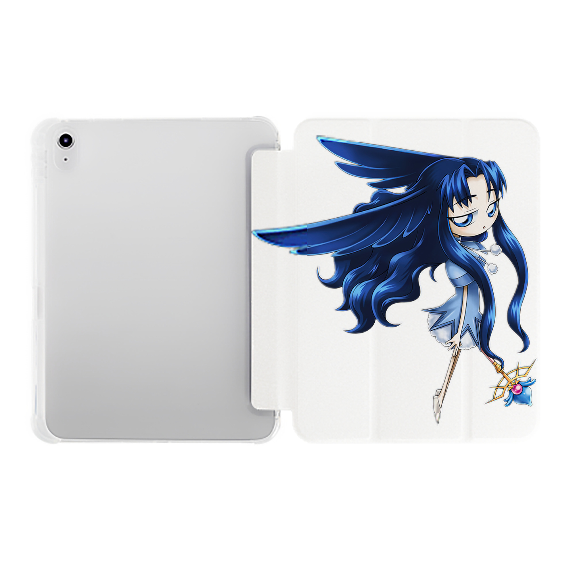 （画像用） 遊☆戯☆王 Yu-Gi-Oh! IPad ケース ペン収納付き 三つ折りスタンド PUレザー×シリコン 対応機種9.5/10.5/10.9インチ